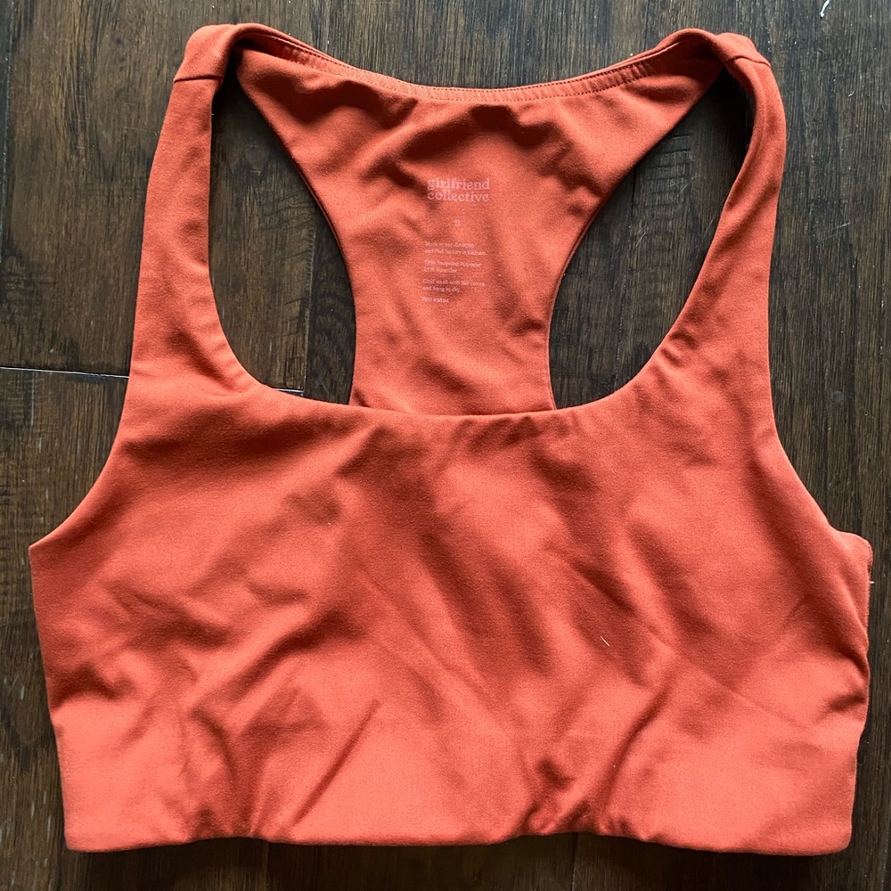 Girlfriend Collective Orange Sports Bra Size S